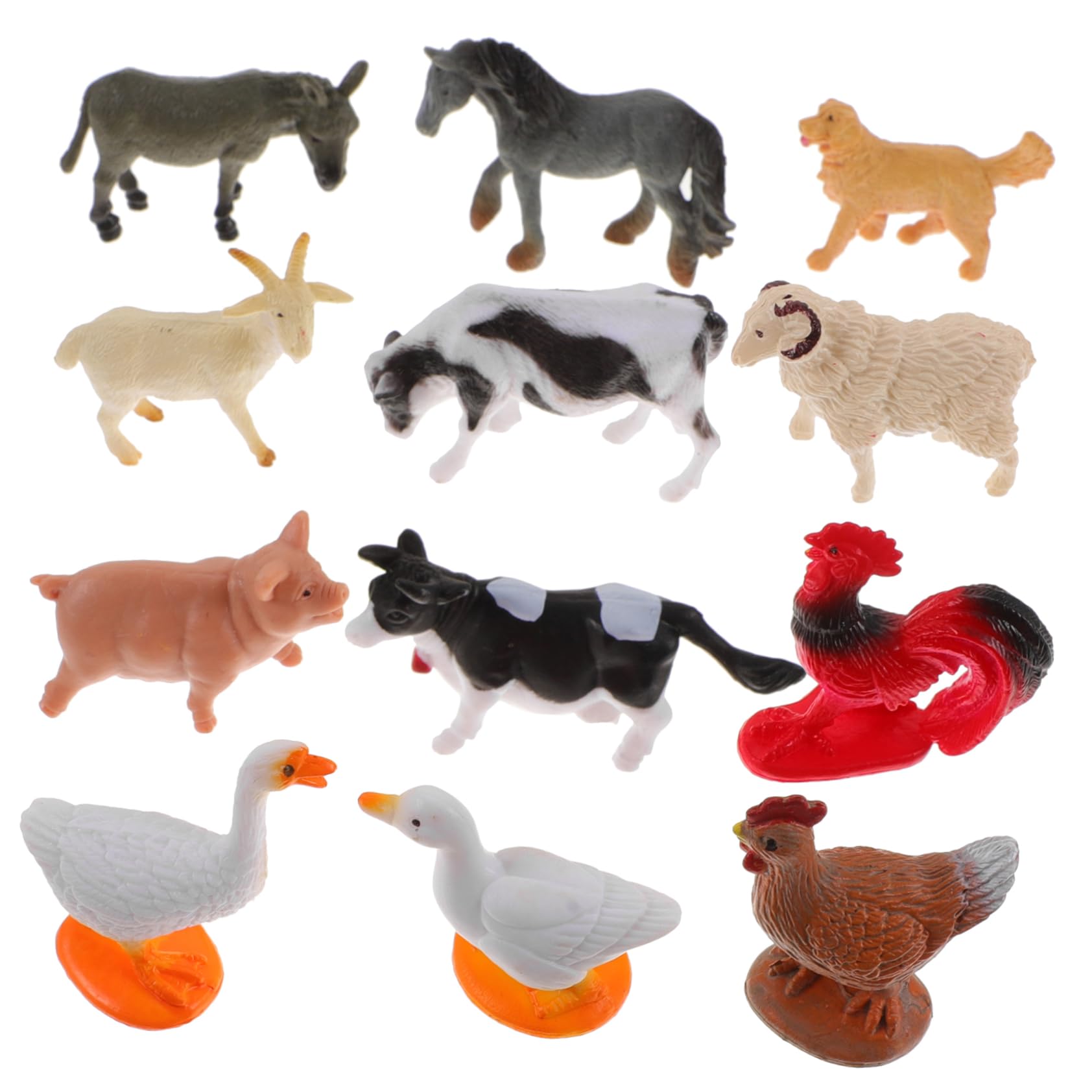 Cabilock 36piezas Figuras De Animales De Adornos Simulados para Decoración De Casa y Jardín Accesorios Educativos