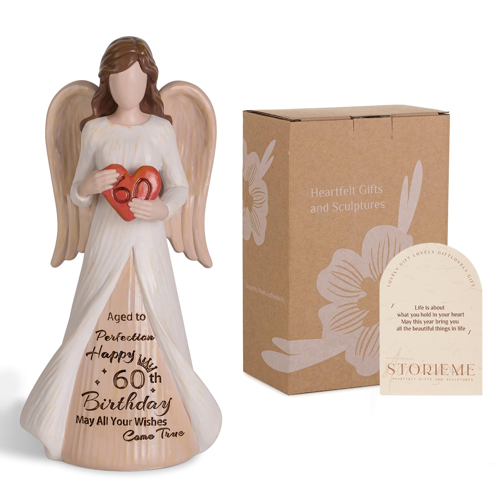 60th Birthday Gifts for Women: Best Happy Birthday Gift for 60 Year Old Woman Mother Sister Best Friend Besite, Cool Birthday Angel Figurine Decorations Ideas
