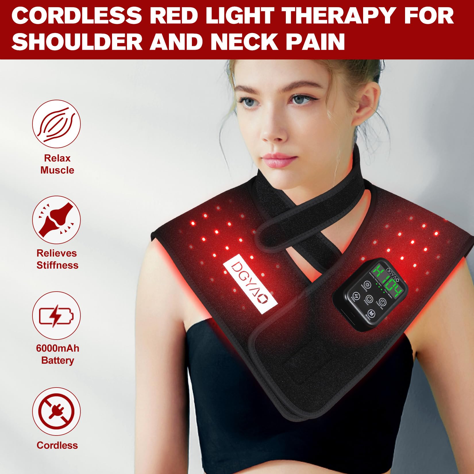 HAIYUE Infrared & Red Light Therapy Device, Two Wavelength