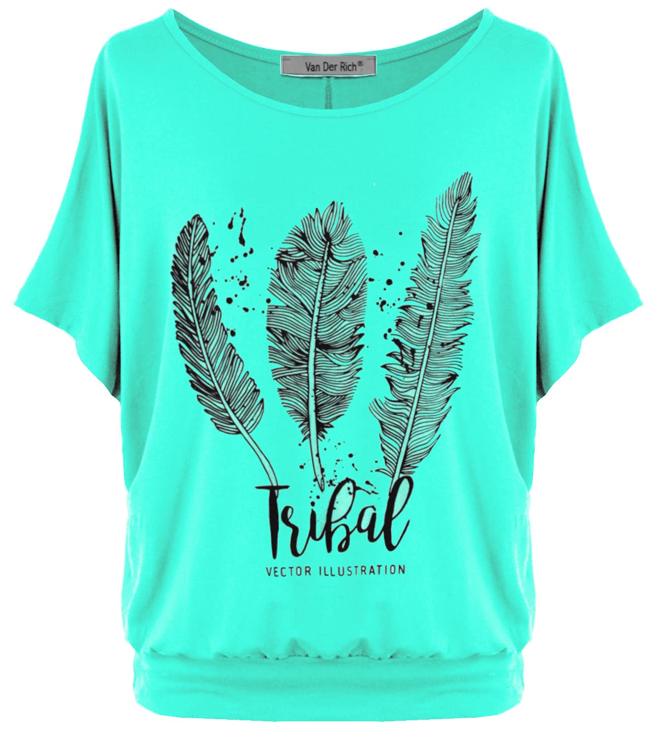 Van Der Rich ® - Oversize T-Shirt mit Fledermausärme - Damen