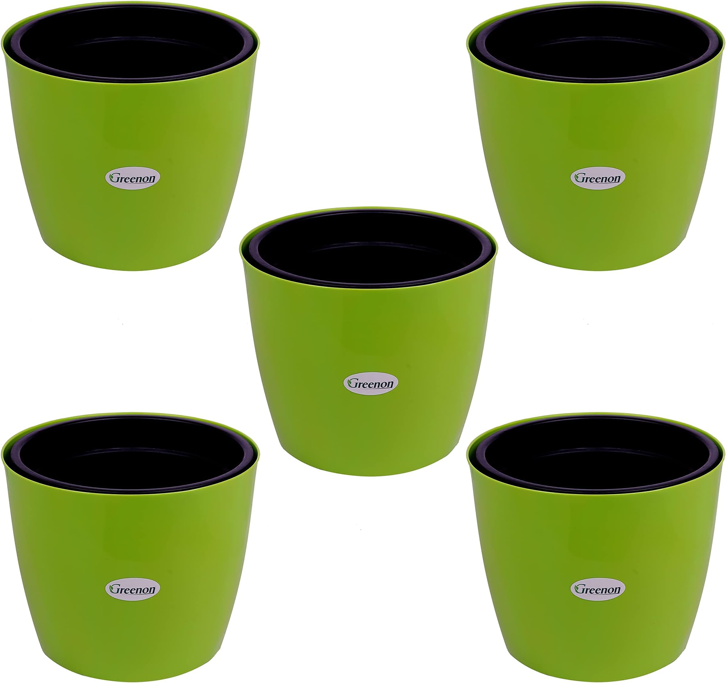 DOAP PP Premium Indoor Pots, Self Watering Pots for Plants, Large Planters,10 inch, 3 Pcs