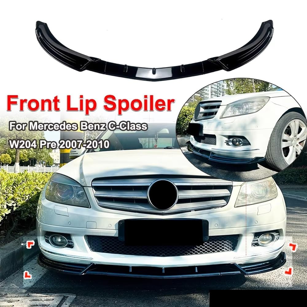 Uniwersalny spoiler Do Benz C-Class W204 Pre 2007-2010 | Przedni Dokładka przedniego zderzaka