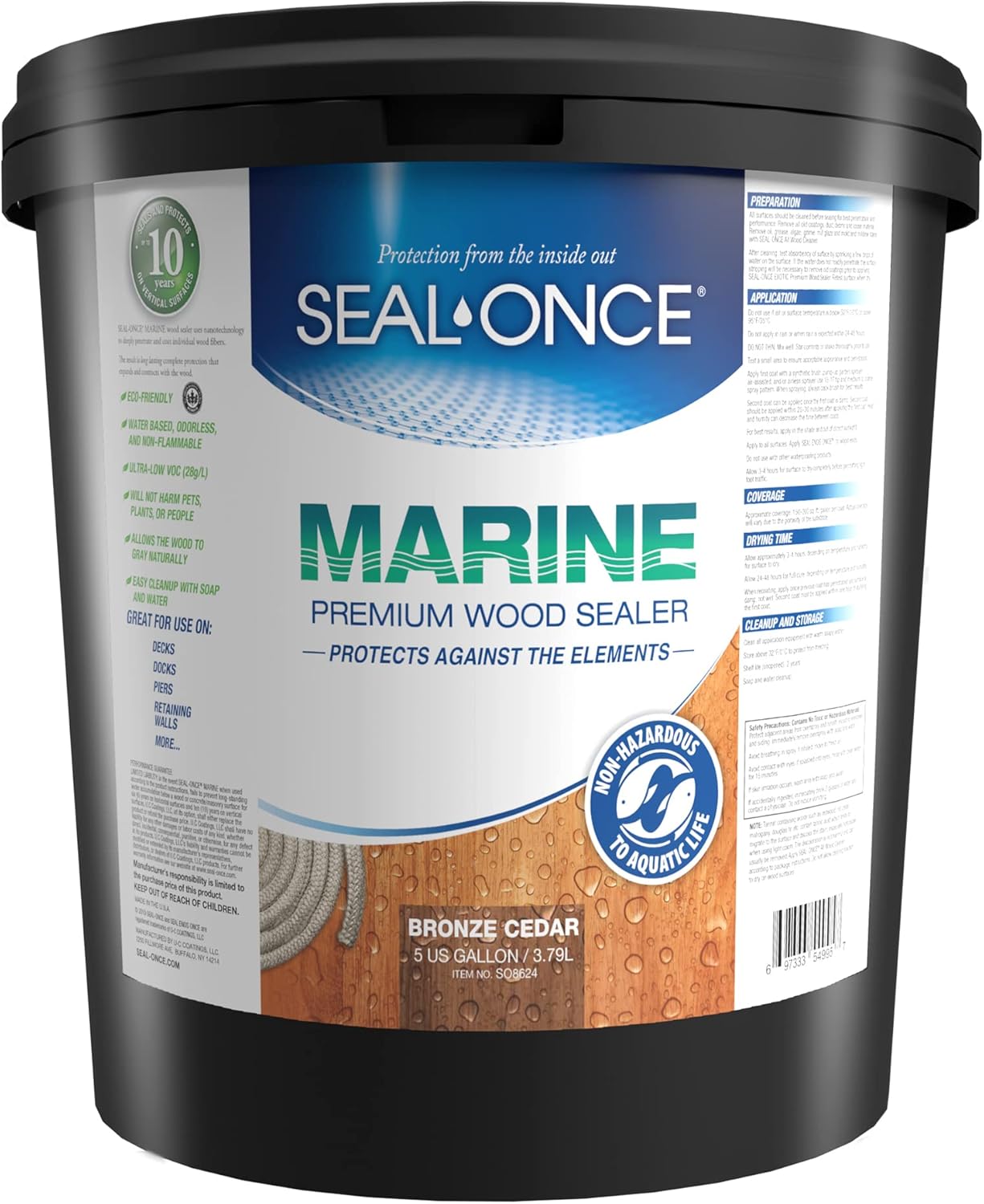 SealOnce Marine Premium Wood Sealer Waterproof Sealant