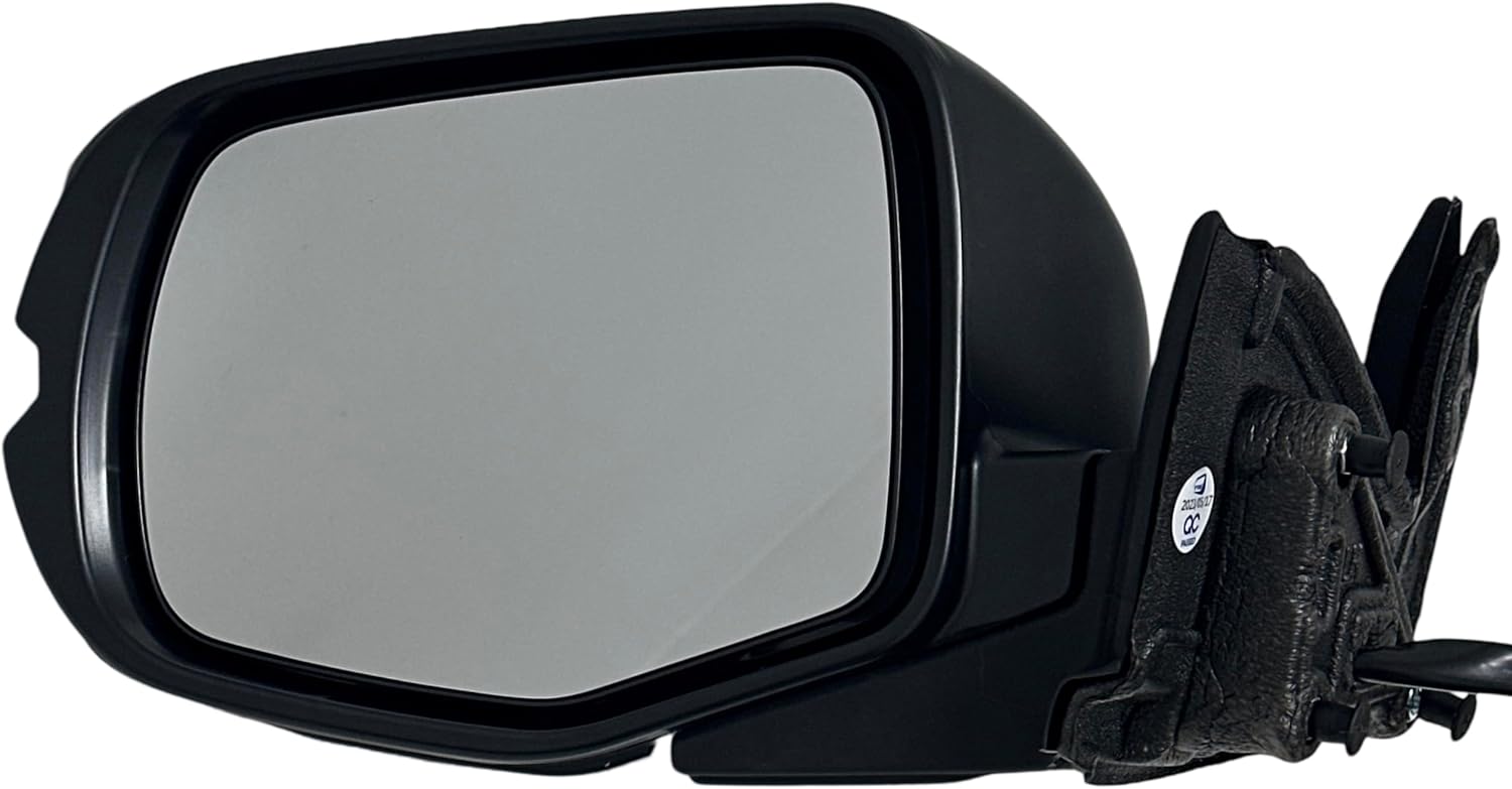 Spieg Driver Side Mirror for 2019-2023 Honda Passport, 2019-2022 Pilot Memory Power Adjustment Heated Turn Signal Light Black 12 Pins Left HO1320344