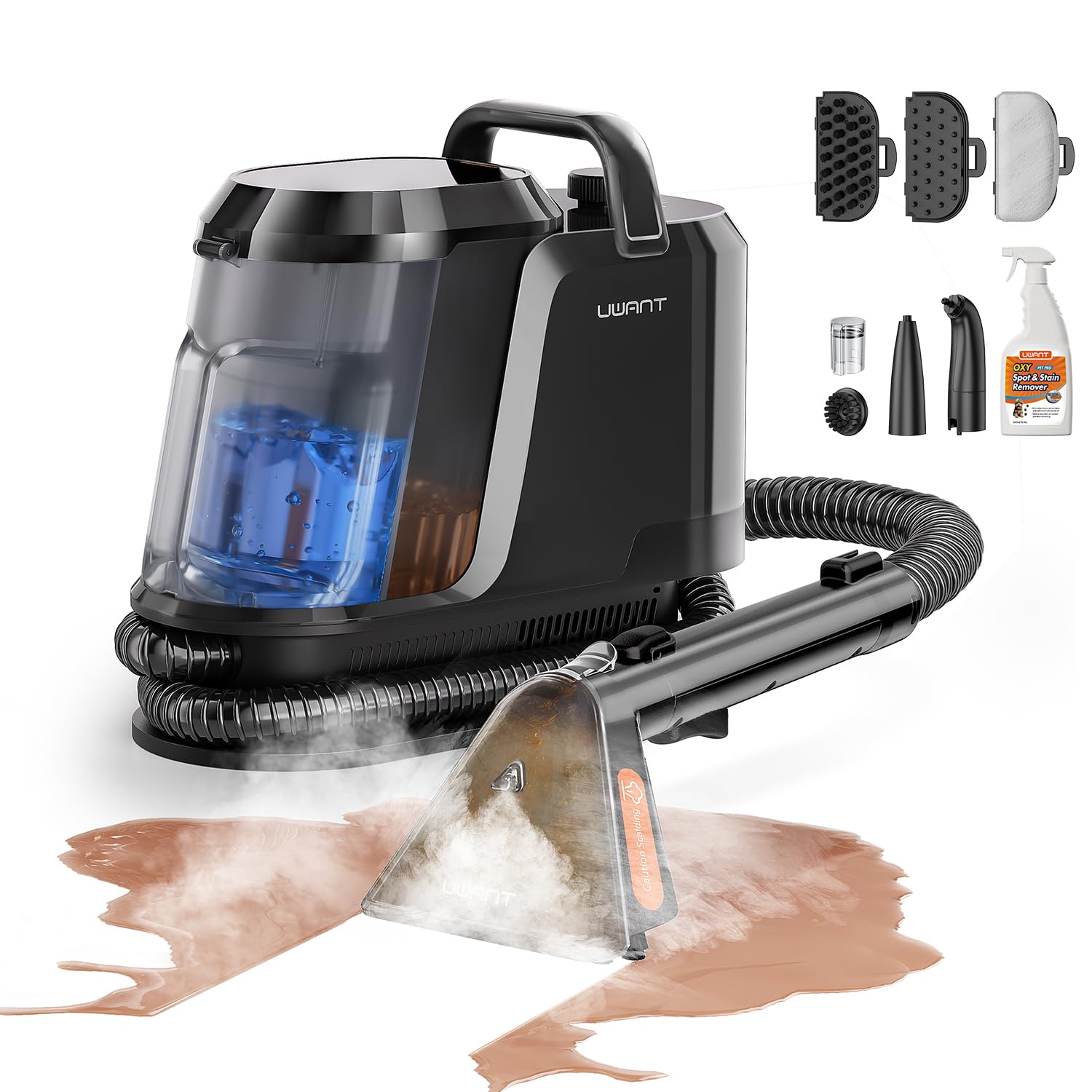 Uwant Carpet Cleaner Machine with Steam&Hot&Cold Water System