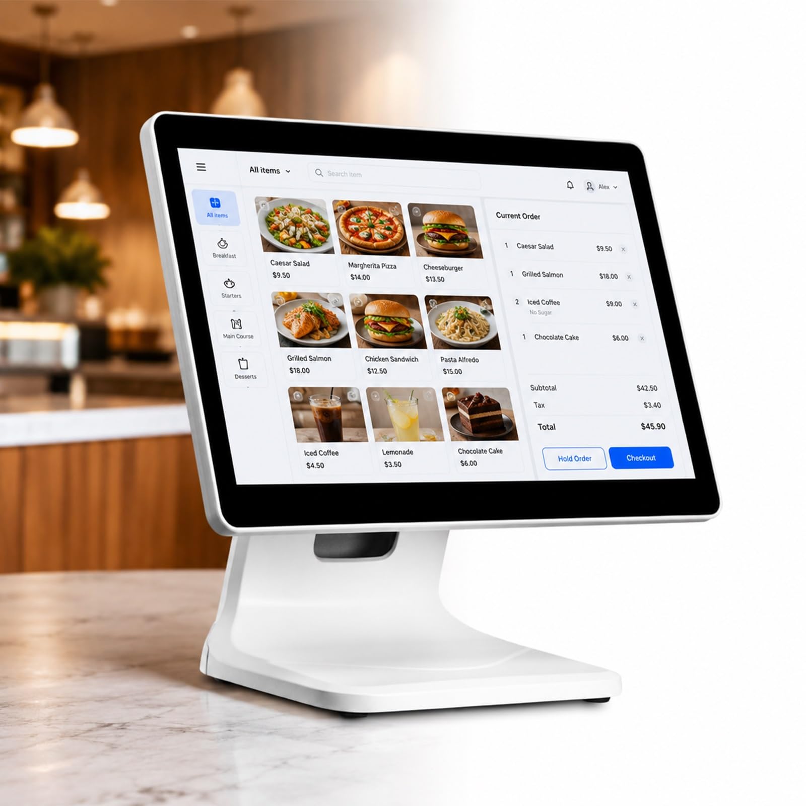 Registratore di Cassa Intelligente for Negozi, Multifunzionale | Controlla Stock, 15.6" Touch, 4GB RAM, 64GB SSD, Raffreddamento, per Negozi Di Animali