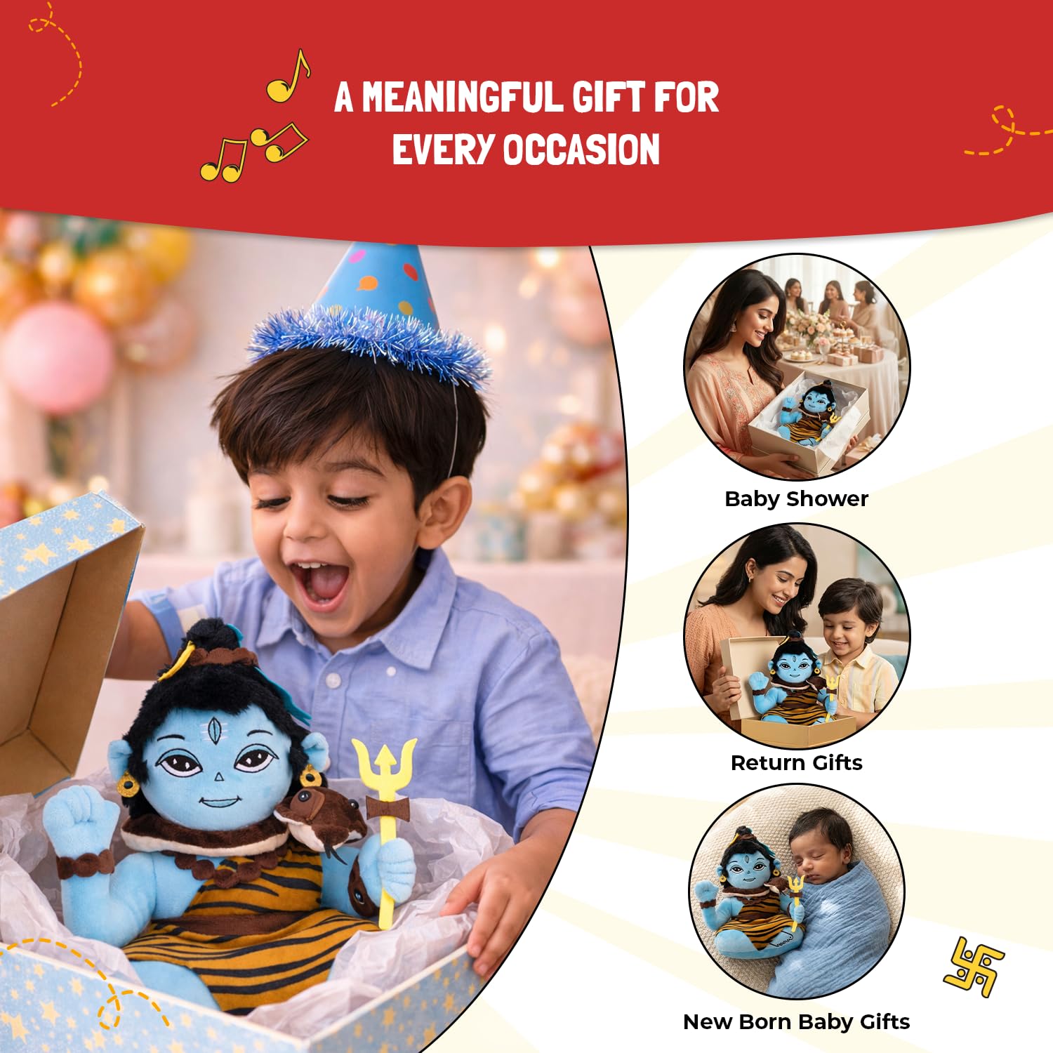 Amazon.com: Panda's Box Mantra Chanting Baby Shiva (11 Inches