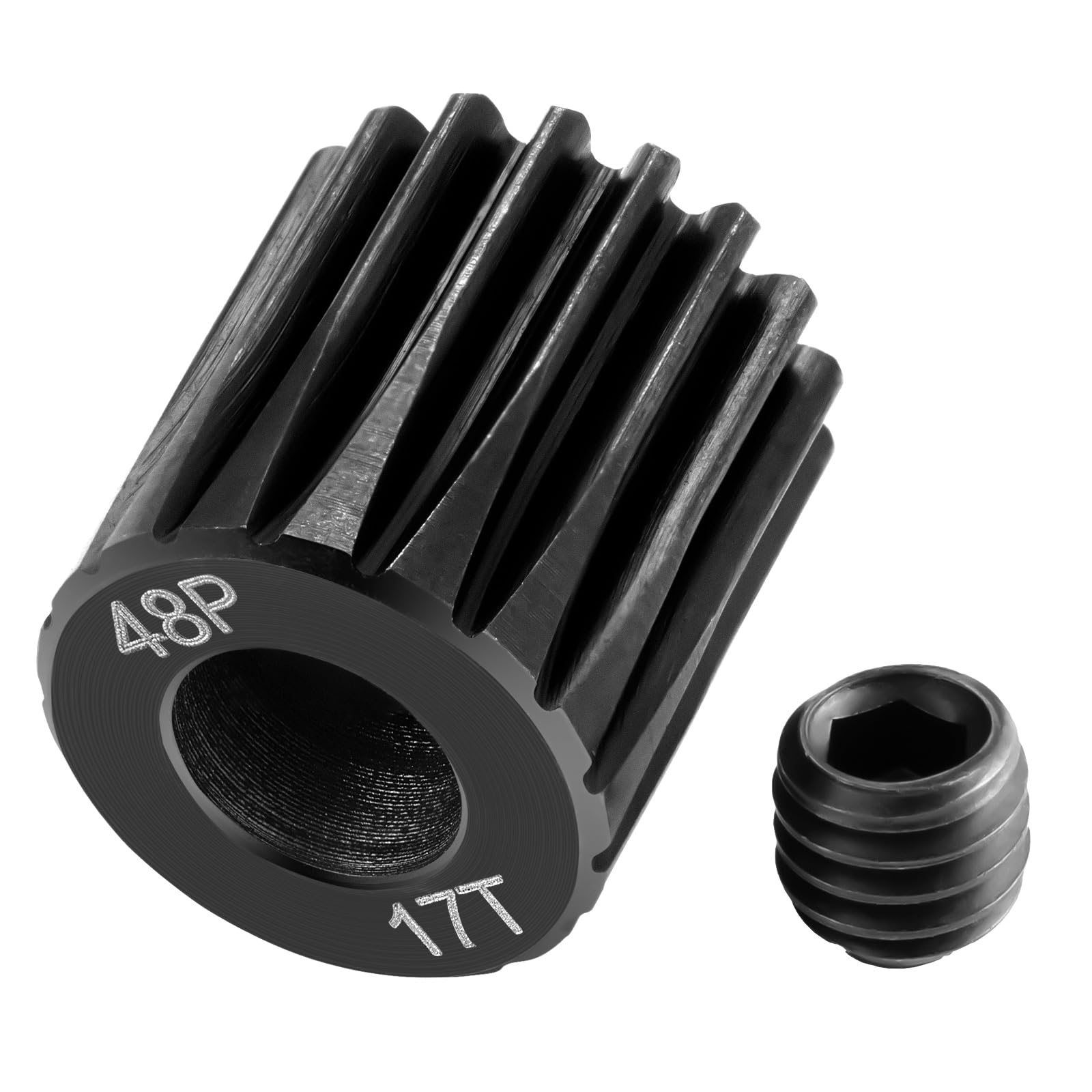 Uxcell 48P Pinion Motor Gear Set 16T 17T 1/8 inch RC Motor Shaft 7075