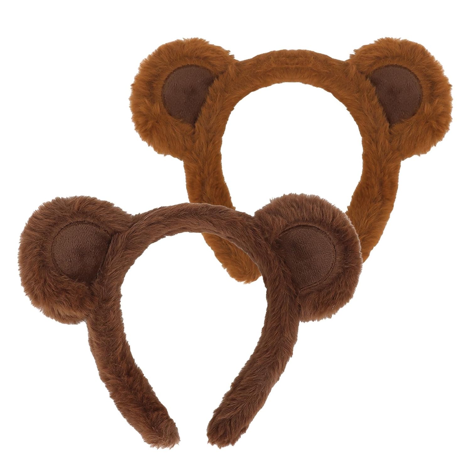Semato 2 Pcs Brown Bear Ears Headband Cute Costume Headwear Fashion Hairband Hair Accessories for Adult Party Decoration
