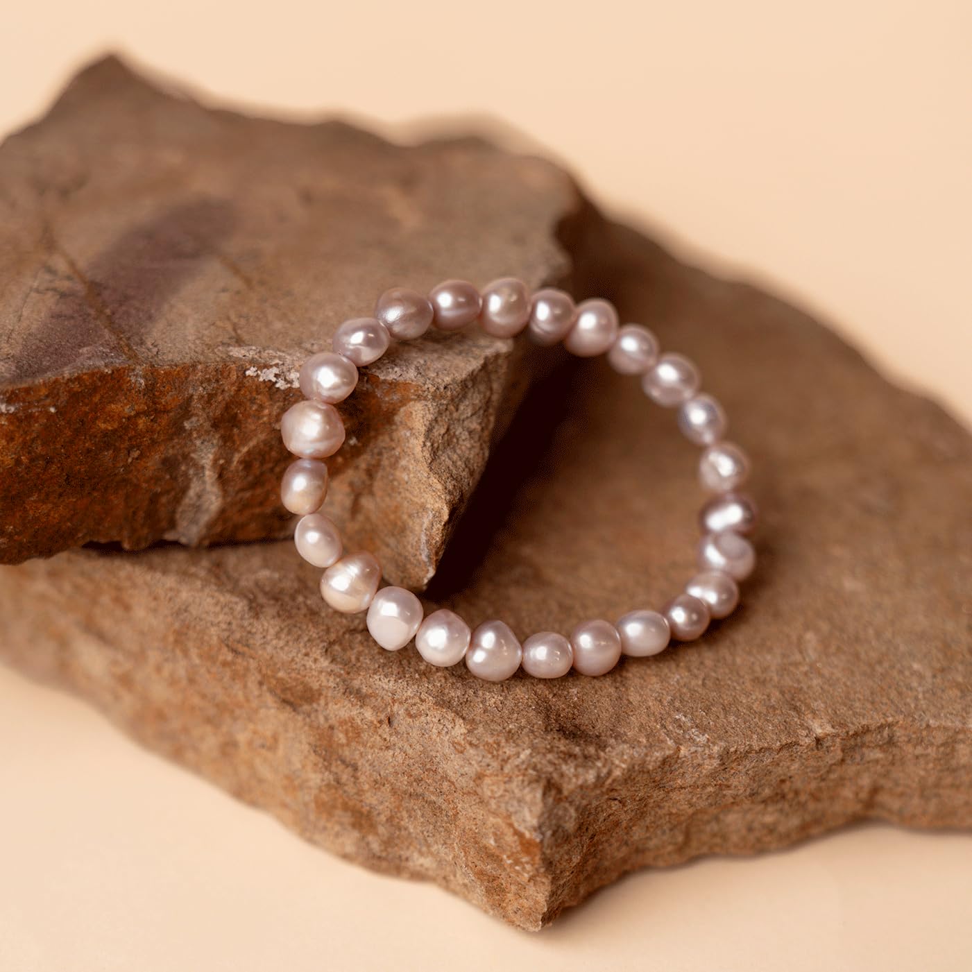 Secret & You Bracciale Donna Perle Coltivate d'Acqua Dolce Barocche 8-9 mm Bianche o colorate | Elastico 18 cm