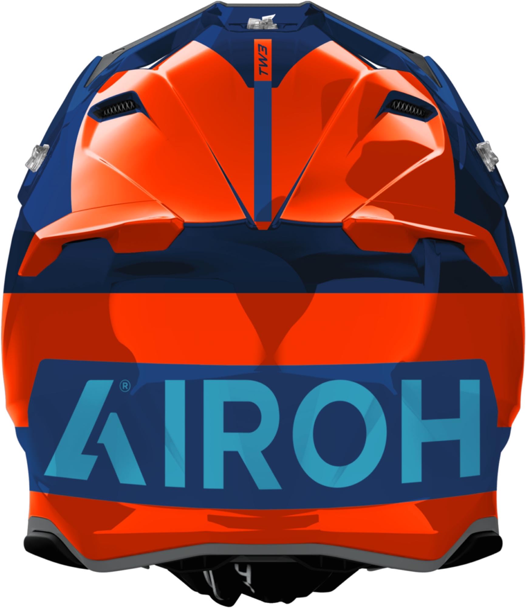 Airoh Twist 3 Fancy Kask motocrossowy, niebieski/neonowo-pomarańczowy, M (57/58)