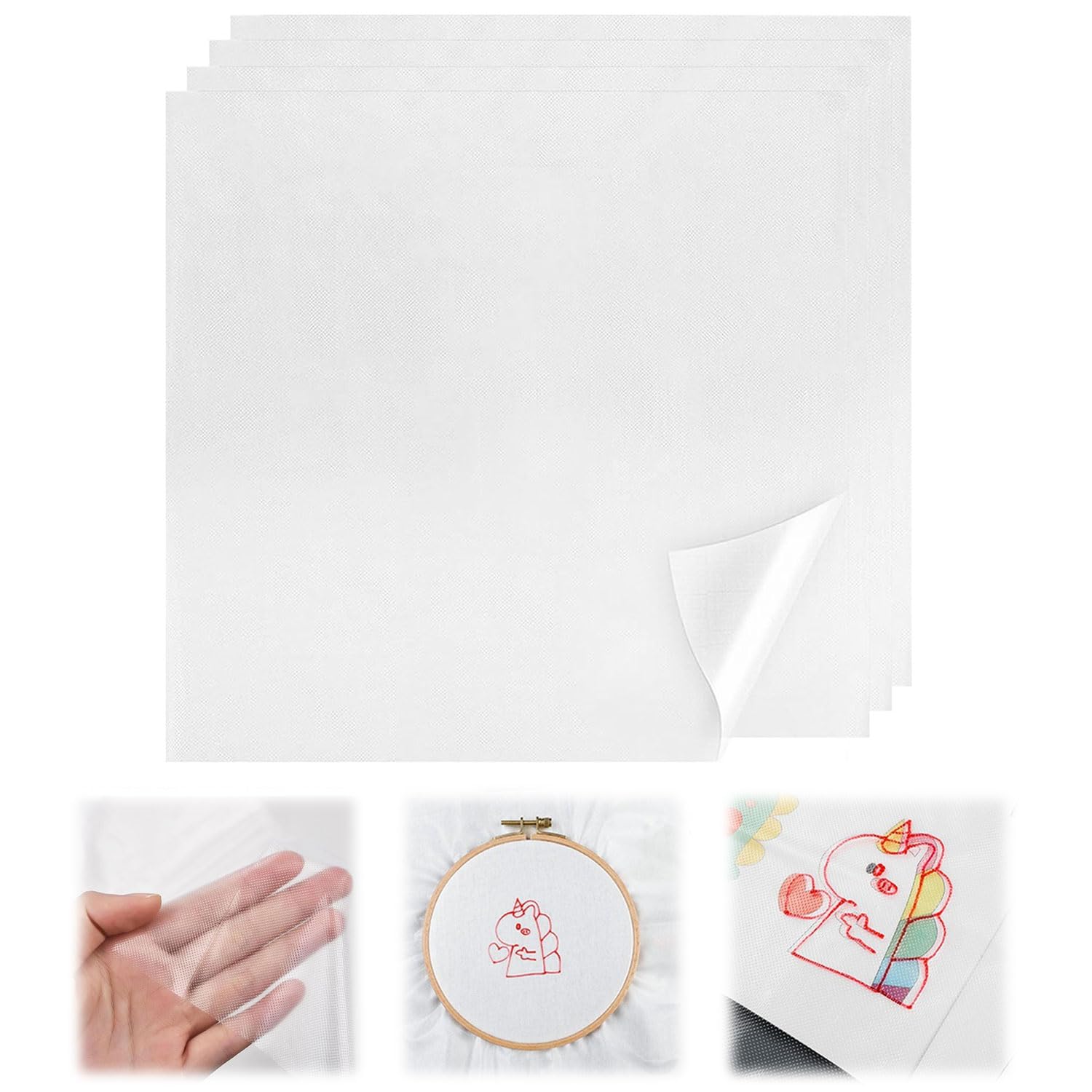 Amazon | 水に溶ける刺繍シート 刺繍に 25*25cm/50*50cm DIY 手芸用品