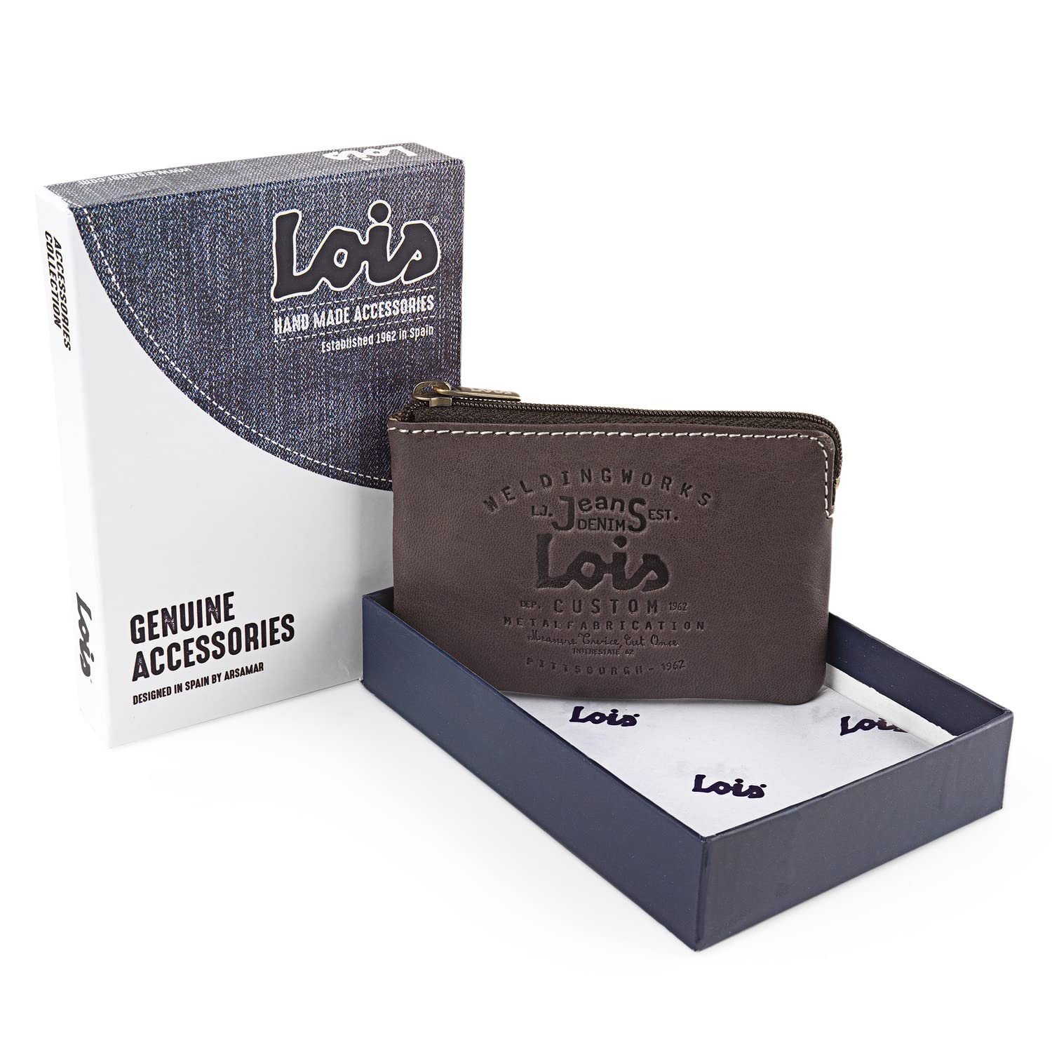 Lois - Porte-Monnaie Homme, Porte-Monnaie Homme Cuir Compact RFID pour Usage Quotidien, Petit Porte-Monnaie en Cuir Au Design Fonctionnel pour Pièces Et Essentiels