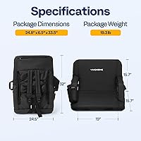 Vista 2 de VIVOHOME Heated Stadium Seats with Back Support, 2 Pack Bleacher Chairs with 12V 20W PD Fast Charging Type C Port, 3 Levels of Heat, NTC Overheat