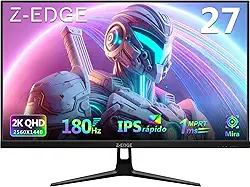 Monitor gamer Z-Edge de 27 polegadas QHD 2560 x 1440 2K, taxa de atualização de 180 Hz, MPRT de 1 ms, monitor IPS rápido UG27QF com retículo, HDMI 2.0x2, DP 1.4x2