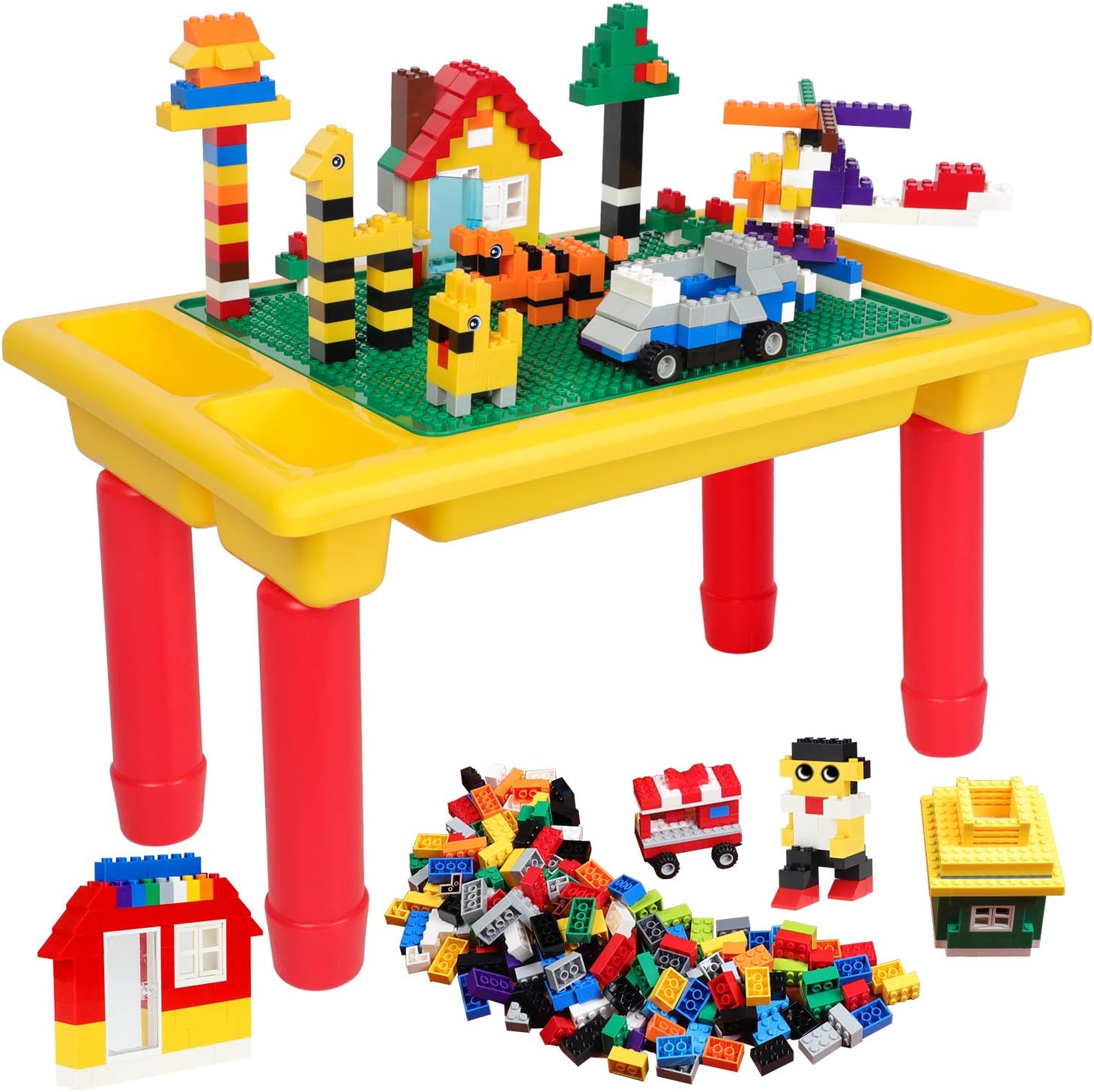 burgkidz Kids' Outdoor Sand Table and Building Blocks Table for Kids
