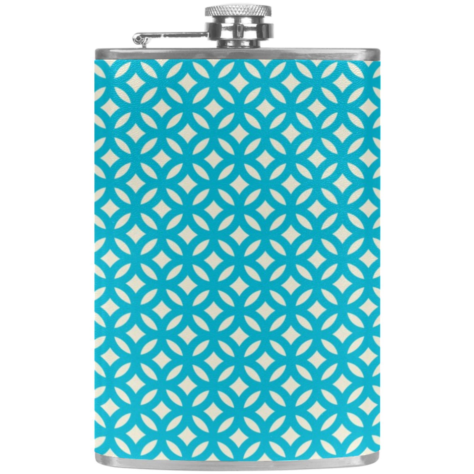 Flasque à whisky de poche avec entonnoir bouteille de vin bleu pour camping et bar