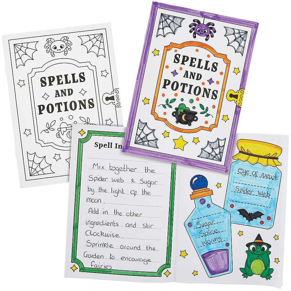 Baker Ross FN601 Write Your Own Witch’s Spell Book – Pack of 3, Creative Activity Kits for Kids, Perfect for Halloween and Imaginative Play