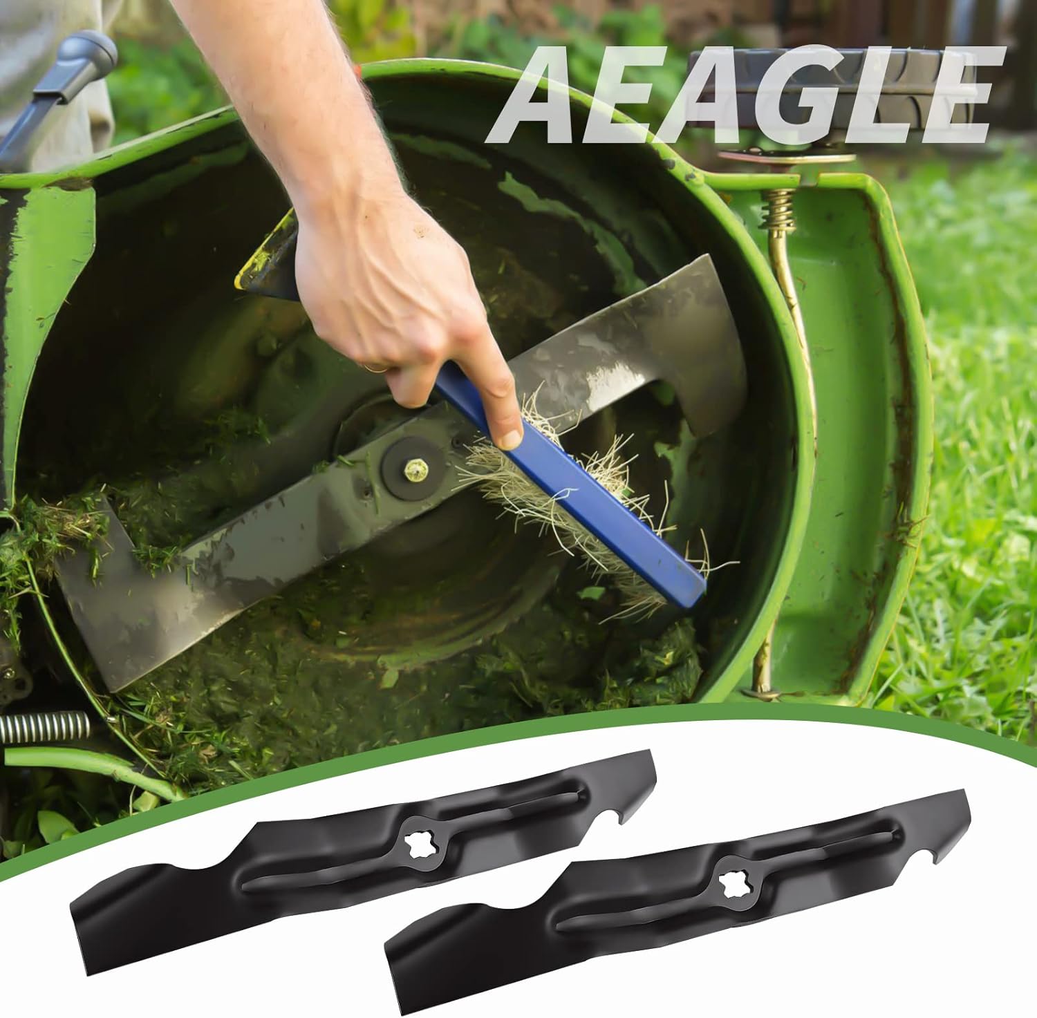 Aeagle High Lift Blade 33 inch Deck for MTD Cub Cadet Troy Bilt Walk Behind 742-04154 942-04154A 742-04154A 942-04154 CC760 CC760ES CC800 TBWC33XP 12A-764M799 2 Pack