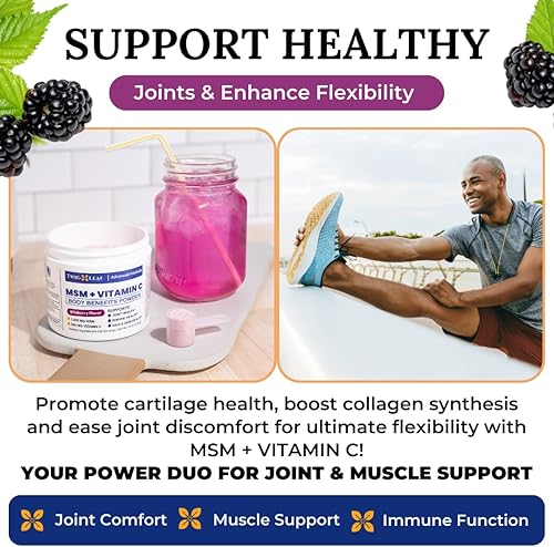Miniatura 6 de Twig & Leaf MSM + Vitamina C Polvo MSM Polvo para el crecimiento del cabello, uñas y apoyo articular Sin OMG, sin gluten 30 porciones 7.9 oz