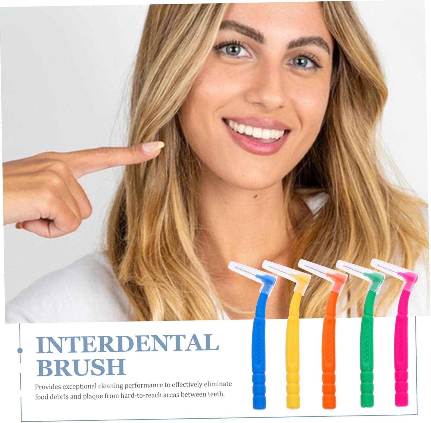 50pcs Interdental Brush for Tooth Cleaning Dental Cleaning Brush Floss Head for Gum and Plaque Removal