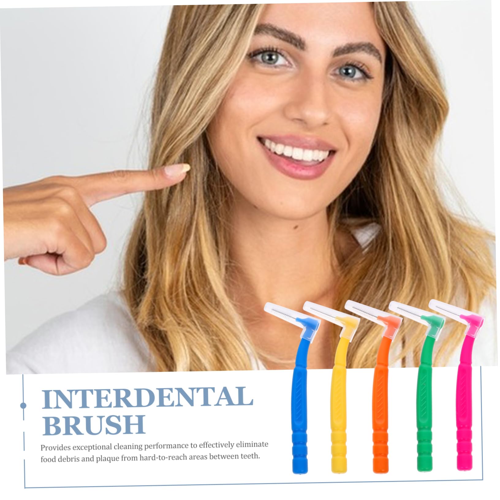 FRCOLOR 250 Piezas cepillo interdental limpiador cepillos interdentales cepillo de limpieza cepillos de cepillo de cepillo de limpieza interdental plástico