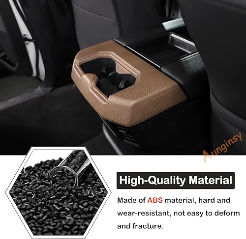 Vista 53 de Aunginsy Soporte para portavasos de asiento trasero central compatible con Toyota Tundra/Sequoia 2022-2024 2025 para consola central de fila trasera