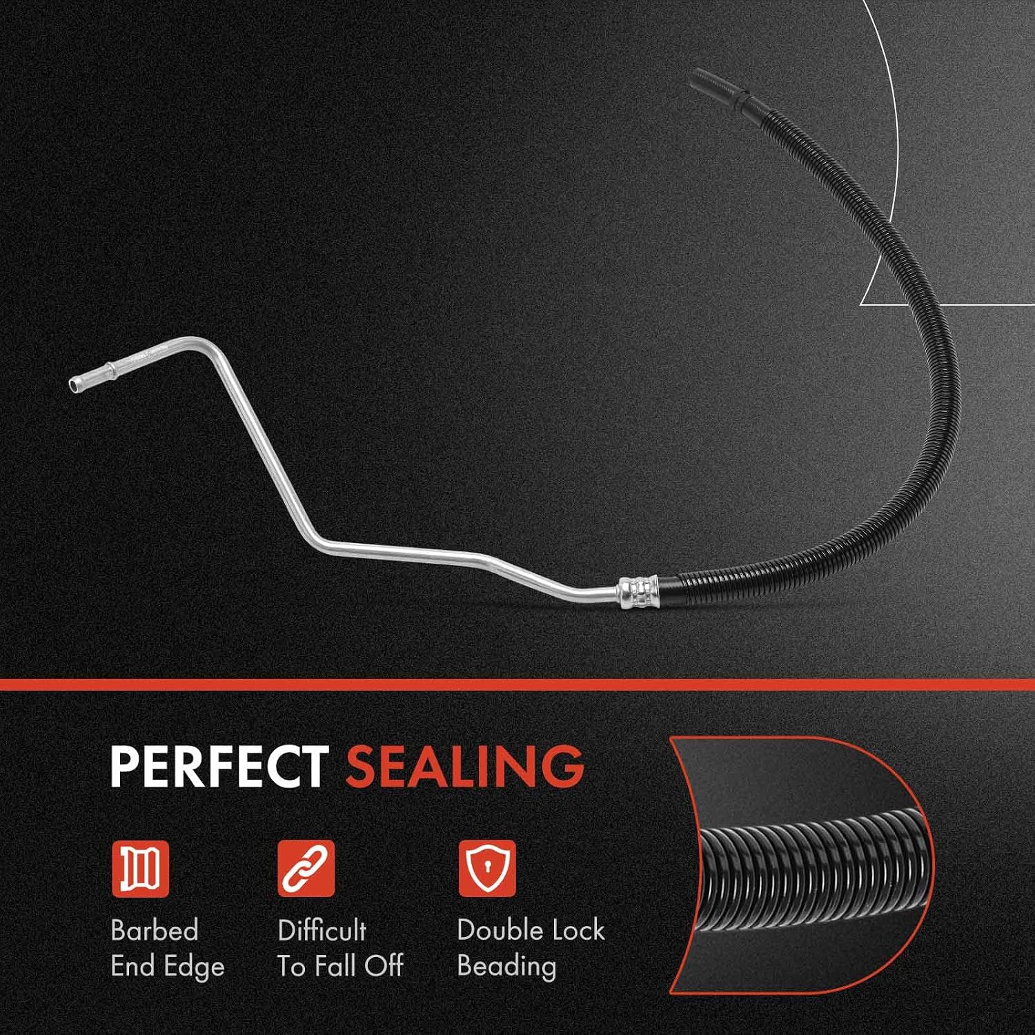 A-Premium Power Steering Return Hose Line Assembly Compatible with Ford F-250 Super Duty, F-350 Super Duty, F-450 Super Duty, F-550 Super Duty 2000 2001 2002 2003, 7.3L, Gear To Reservoir