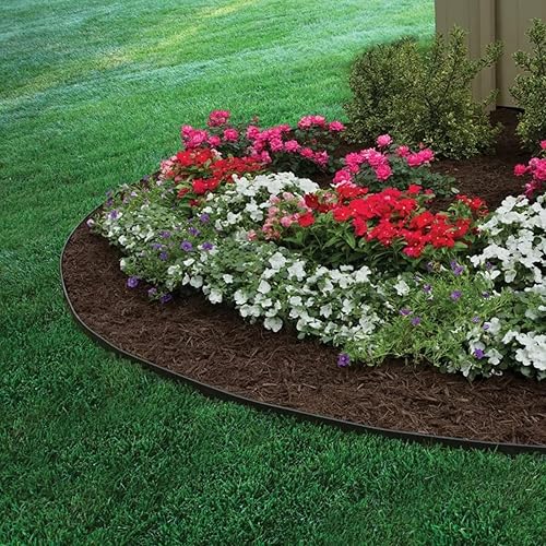 Miniatura 7 de WOWCASE Kit de bordes de paisaje de 2 pulgadas de alto, 20 pies con 20 púas adicionales, bordes de plástico para césped para paisajismo, patio,