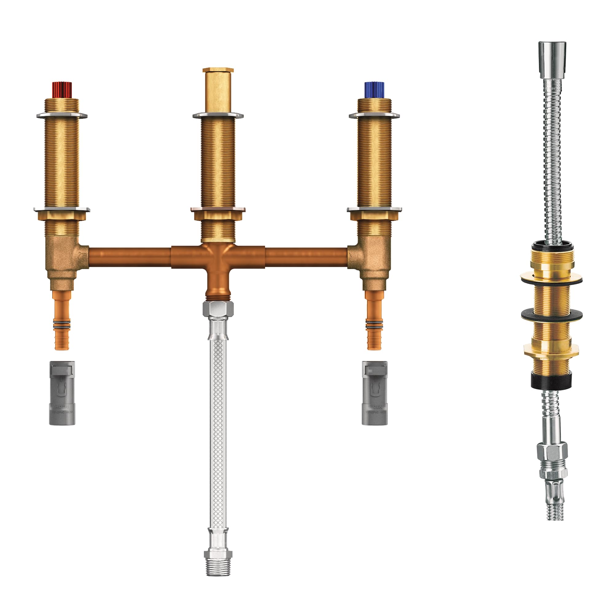 Photo 1 of Moen 9797 Roman Tub with Shower Diverter 10-Inch Centers with 1/2-Inch PEX and 1/2-Inch CPVC Adapters