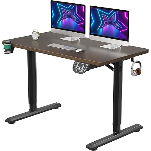 Dripex Electric Standing Desk, Whole Piece 43 x 24 Inch Adjustable Height Desk Home Office Computer Workstation Sit Stand up Desk