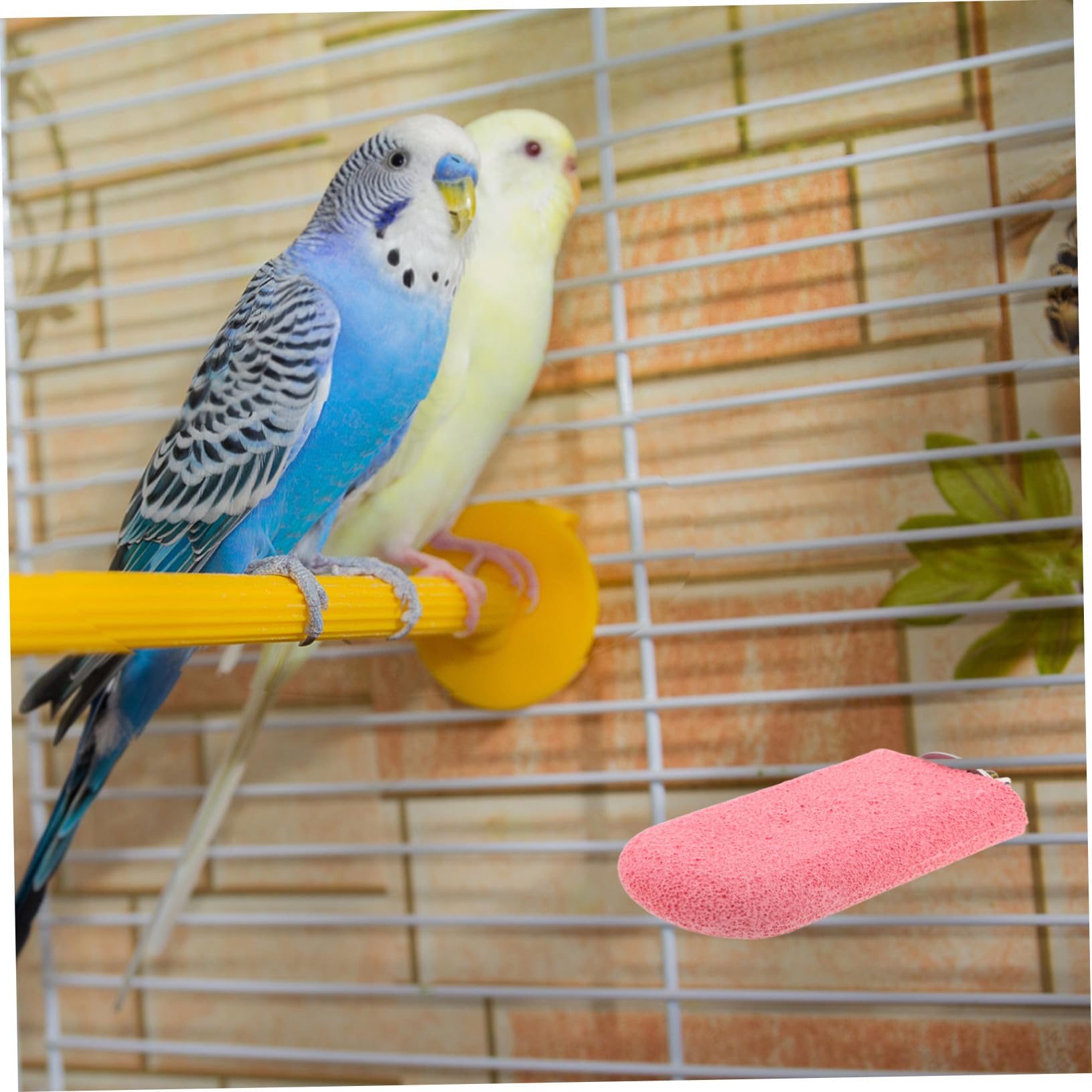 Hemobllo 3 Piezas Juguetes para Loros Soporte para Loros y Percha para Piedra De Afilar Picos De Pájaro Accesorio De Plataforma Multifuncional para Jaulas De Pequeños