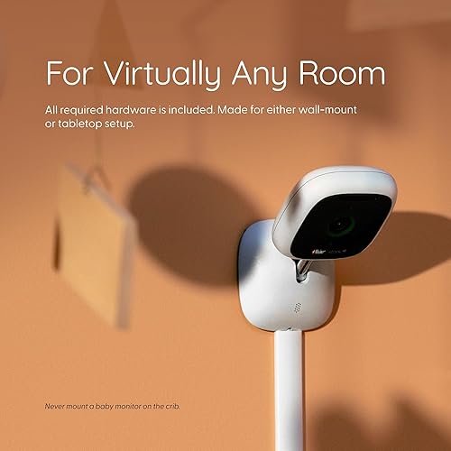 Miniatura 3 de Masimo Stork Camera, color blanco - Monitor de video para bebés de alta resolución - Funciones de acercamientosalida panorámica, alertas de