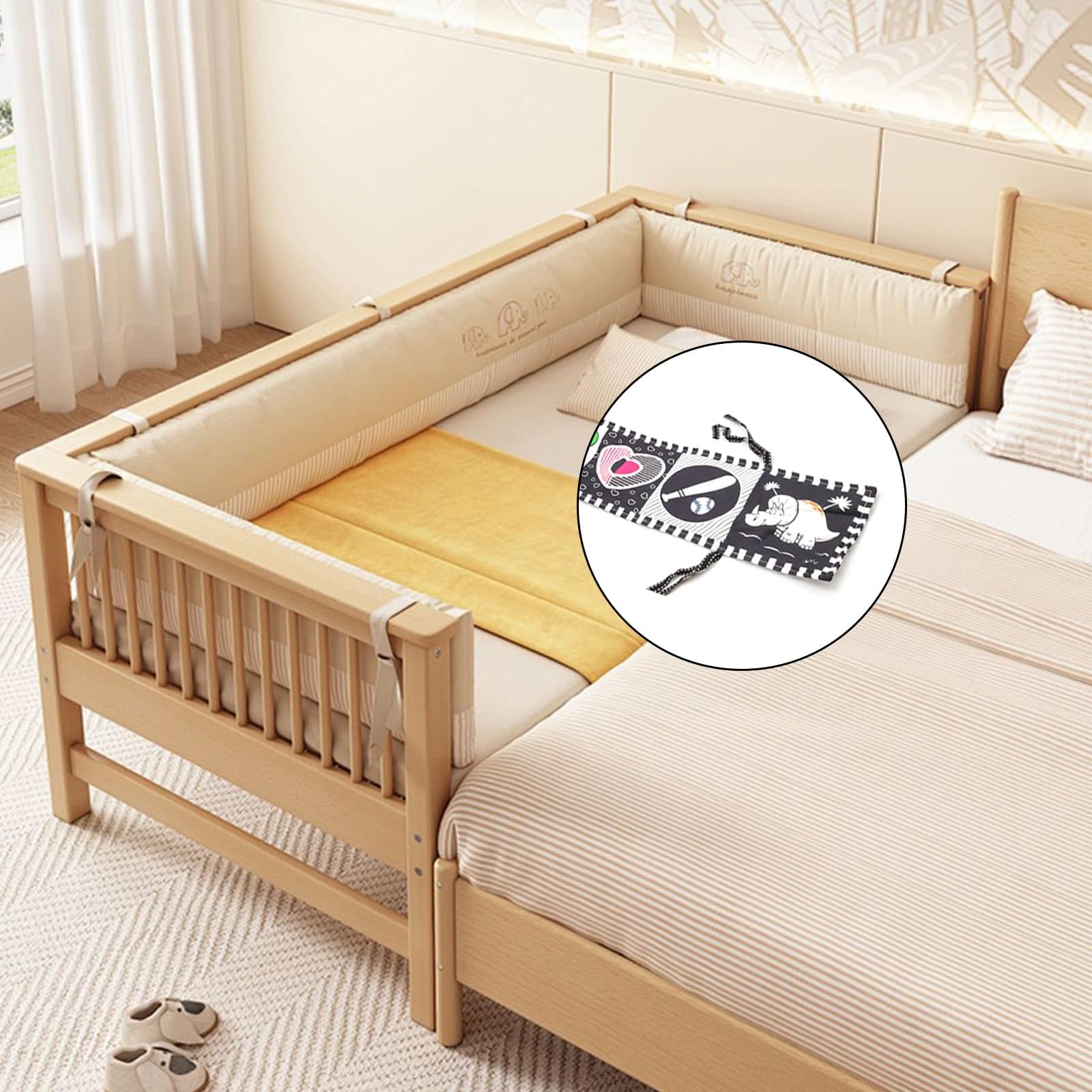 Libro Stoffa Neonati Bianco E Nero - Con Suoni - 12 Pagine Sensoriali - Educativo E Interattivo - Ideale Per Sviluppo Cognitivo