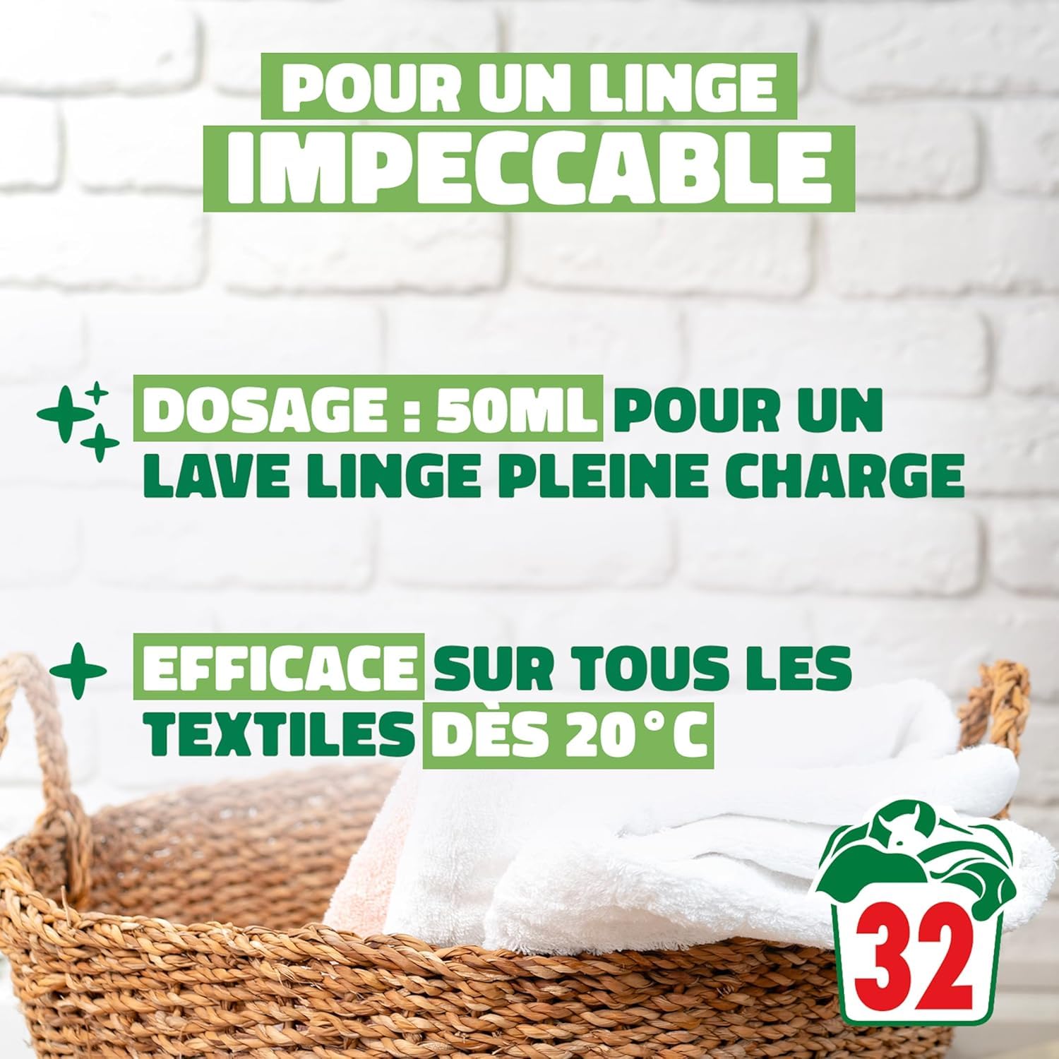 RAINETT - Lessive Liquide - Tensioactifs d'Origine Végétale - Efficace Dès 20° - Ecolabel - Bicarbonate - 160 Lavages - Éco-Recharge Pack de 5 x 1,6 L