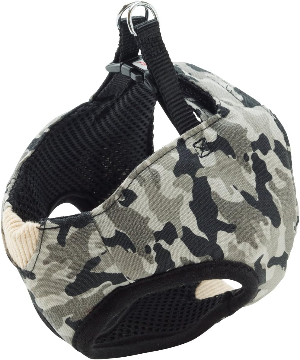 Petio ARFashion Collar Dog Harness, Camouflage Vest Harness, Gray, for Ultra-Small Dogs, Size SS