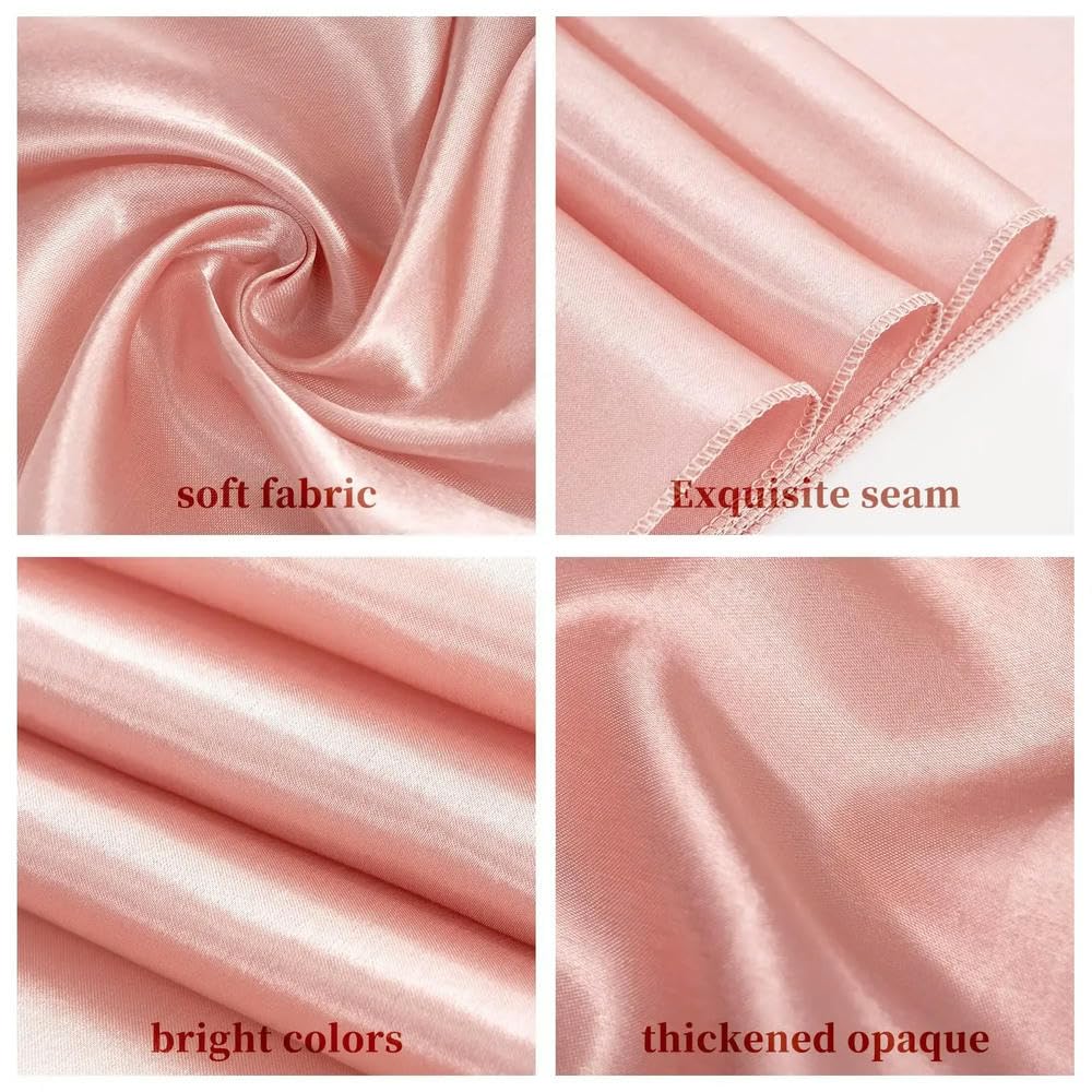 10 bandas de satén para sillas, 17 x 275 cm, lazos de oro rosa, fundas para sillas de boda y eventos, decoración de fiestas, banquetes, baby showers, decoración elegante para eventos