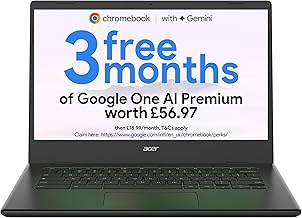 Acer Chromebook 314 CB314E Laptop - Intel Celeron N4500, 4GB, 64GB eMMC, Integrated Graphics, 14' Full HD, Google Chrome OS, Silver