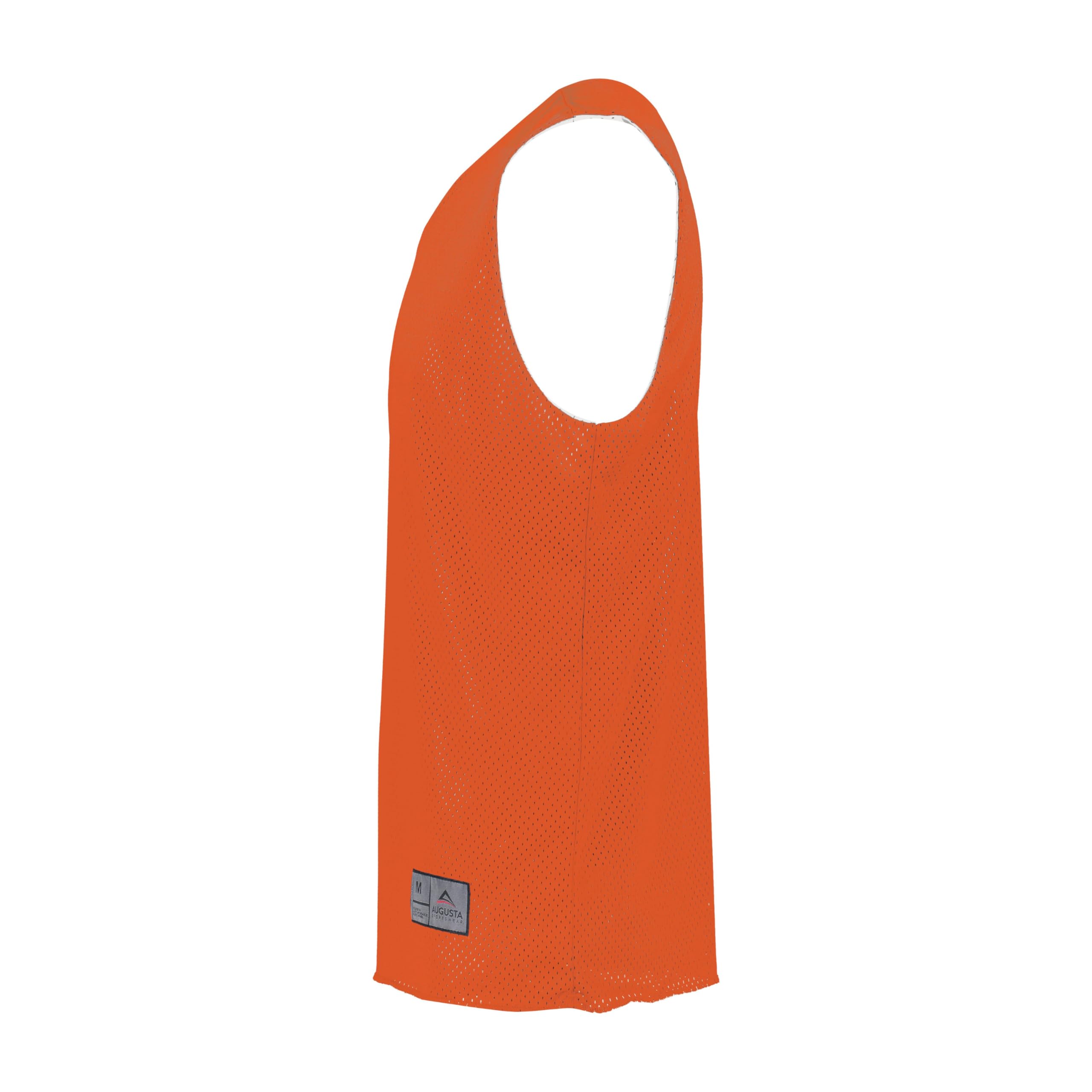 Augusta Sportswear Men's Standard Tricot Mesh Reversible Jersey 2.0, Orange/White