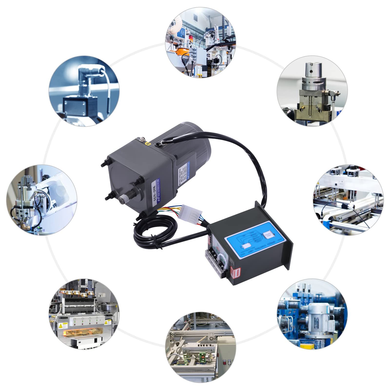 Motovariatori Con Regolatore A Basso Rumore Motovariatori In Lega di Alluminio Per Linee Industriali Equipaggiamento Intelligente Macchine Tessili Strumentazione (Grigio)