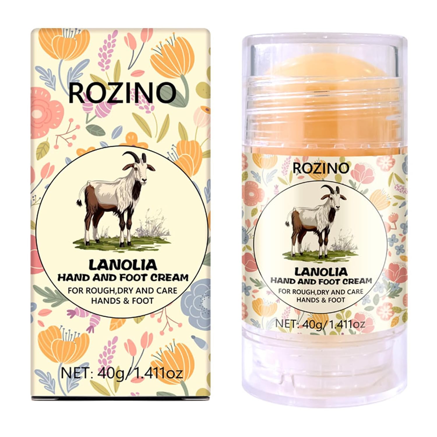 Lanolin Hand and Foot Cream, Lanolin Stick with Shea Butter & Vitamin E,Hand and Foot Moisturizer Deep Moisturizes,Repairs Dry and Cracked Skin (1)