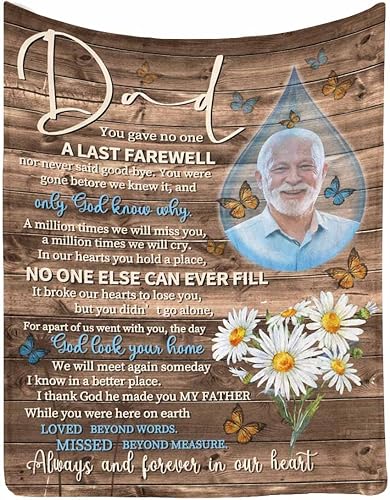 Miniatura 10 de MyPupSocks Regalos conmemorativos personalizados, manta de cama personalizada con texto en inglés "I Never Left You", manta de memoria personalizada