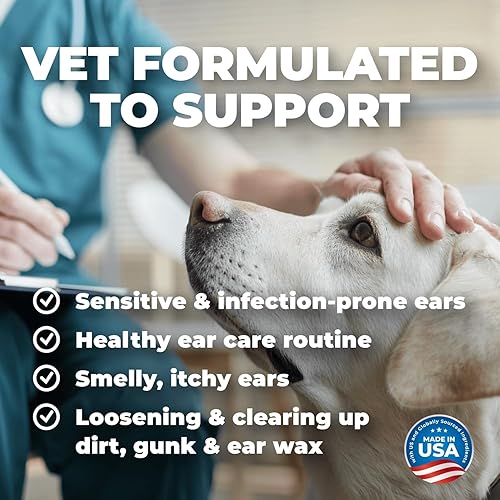 Miniatura 7 de Mighty Petz Limpiador de oídos para perros  Lavado de oídos para mascotas para apoyar la picazón, orejas propensas a infecciones, levadura y cera.