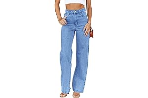 Womens Mid Waist Jeans with Tummy Control for a Flattering Fit