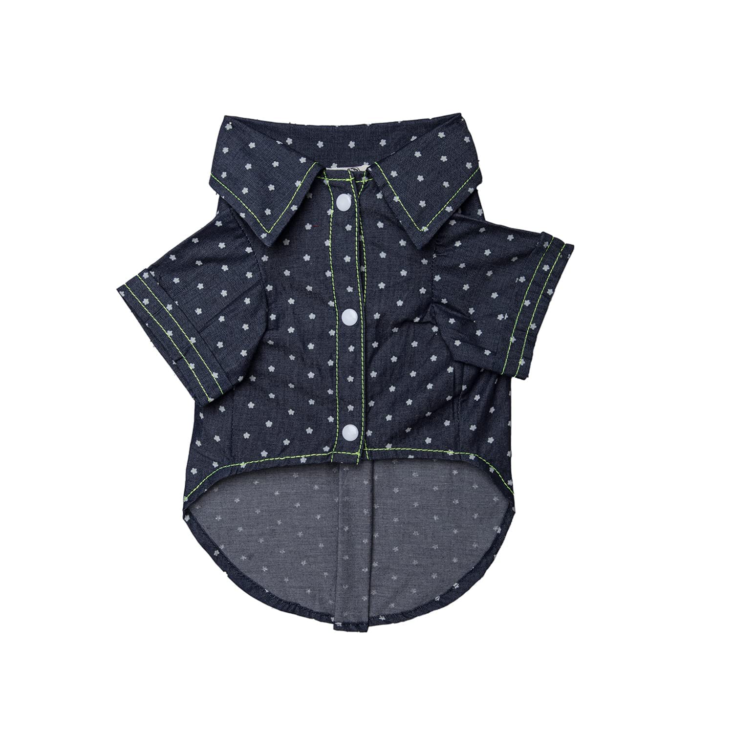 Lulala Pet Dress Bobby Print Shirt with Contrast Stitching Cute Dog Sundress Dog Dress Puppy Summer Apparel Clothes Dog Skirt Shirt with Polka Dot Denim Dress for Dogs Cats Puppy(XXL,Navy Blue) (B0BN36VZQP) Amazon Price History, Amazon Price Tracker