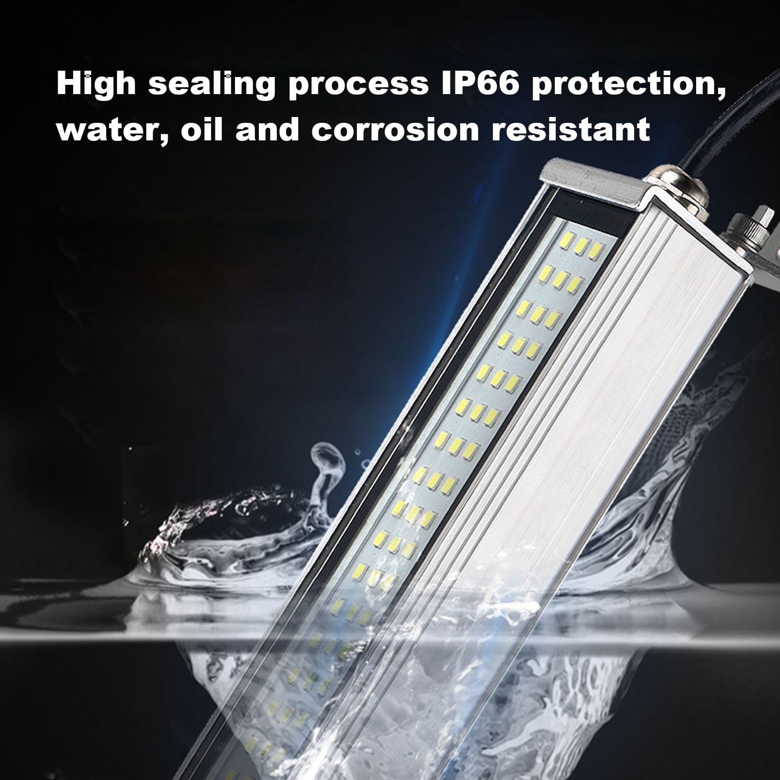 Odporne na wybuchy LED Tube Light Wodoodporne lampy sprzętowe, z regulowaną podstawą, 24 V / 110 do 220 V przemysłowa wodoodporna lampa narzędziowa do frezowania oświetlenia (rozmiar: 30W-110/220V)