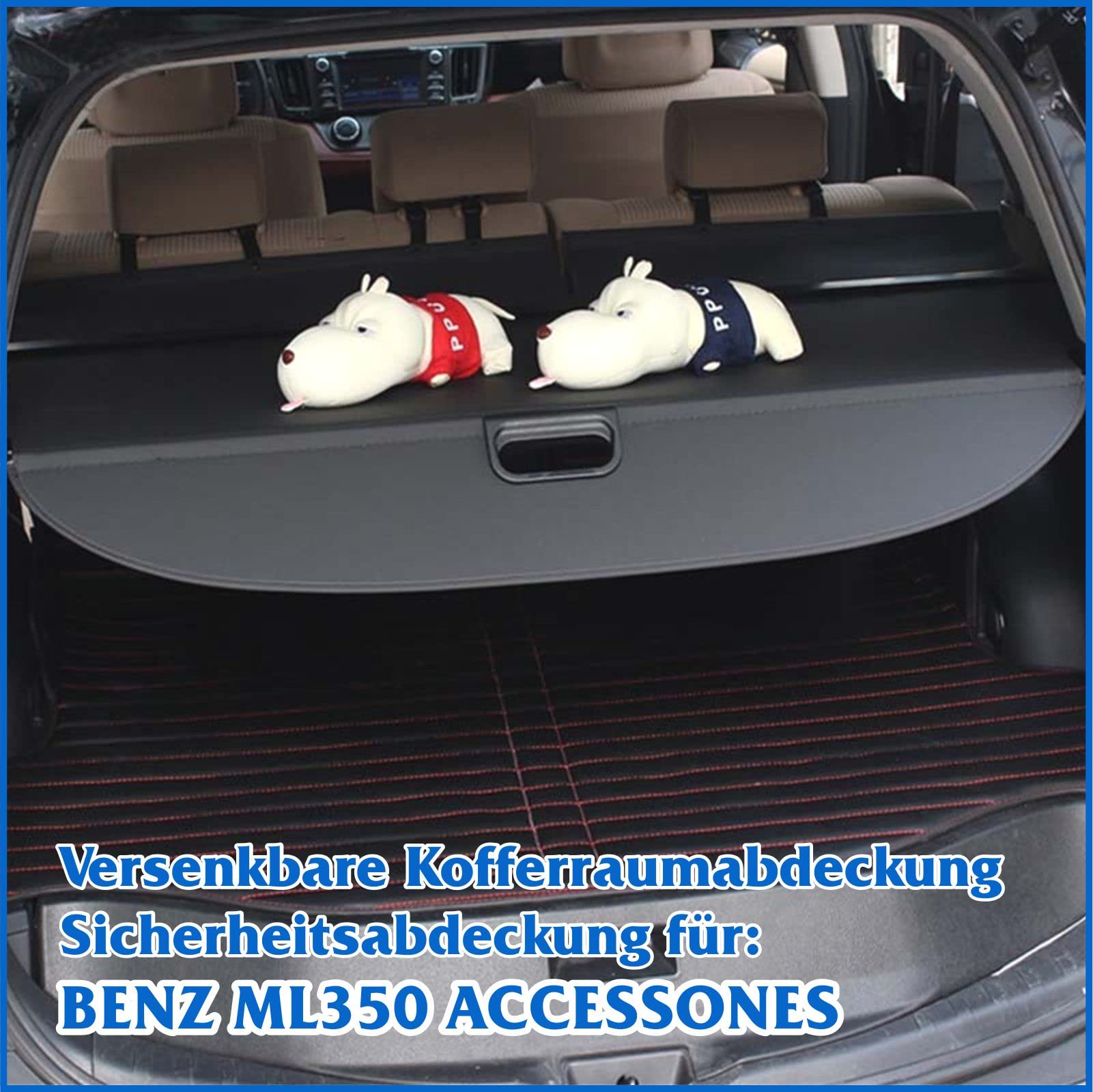 Couvre-Bagages Accessoires pour B-ENZ ML350 ML Series 2006-2011, Couvre-Bagages rétractable, étanche, pour Le Coffre arrière, pour la sécurité des Bagages et la Protection de la Vie privée.