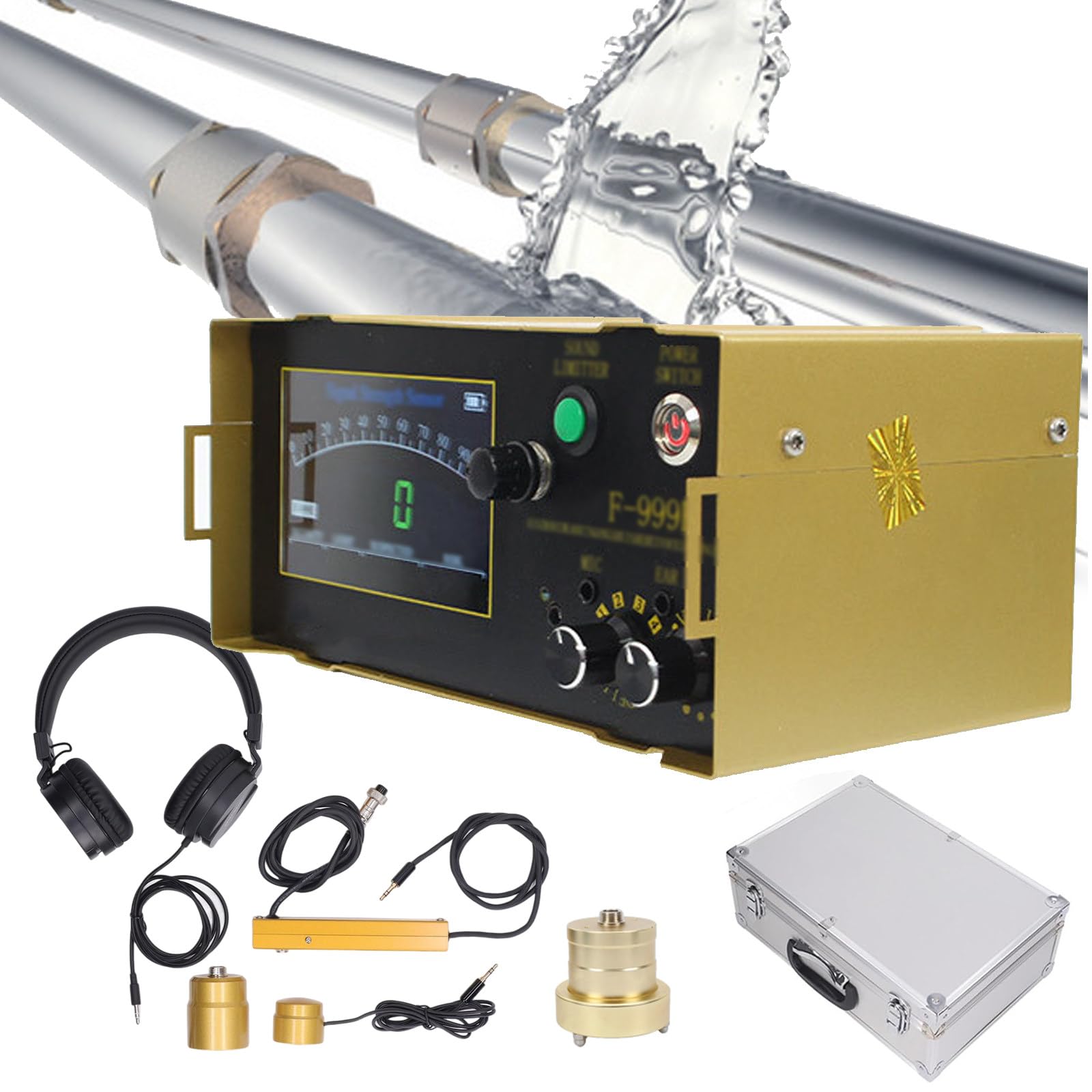 Monitor De Fuga De TuberíA De Agua PortáTil Con Mango Silencioso, Agua Y Vapor Detector De Fuga De TuberíA De Agua Dual, Para Reducir La Fuga De Agua De Calentamiento De Piso