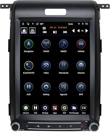 T-Style 12.1″ Touch Screen Radio for Ford F150 2013-2014, Android Head Unit with GPS Navigation, Bluetooth, WiFi, USB/AUX | Supports CarPlay,Backup