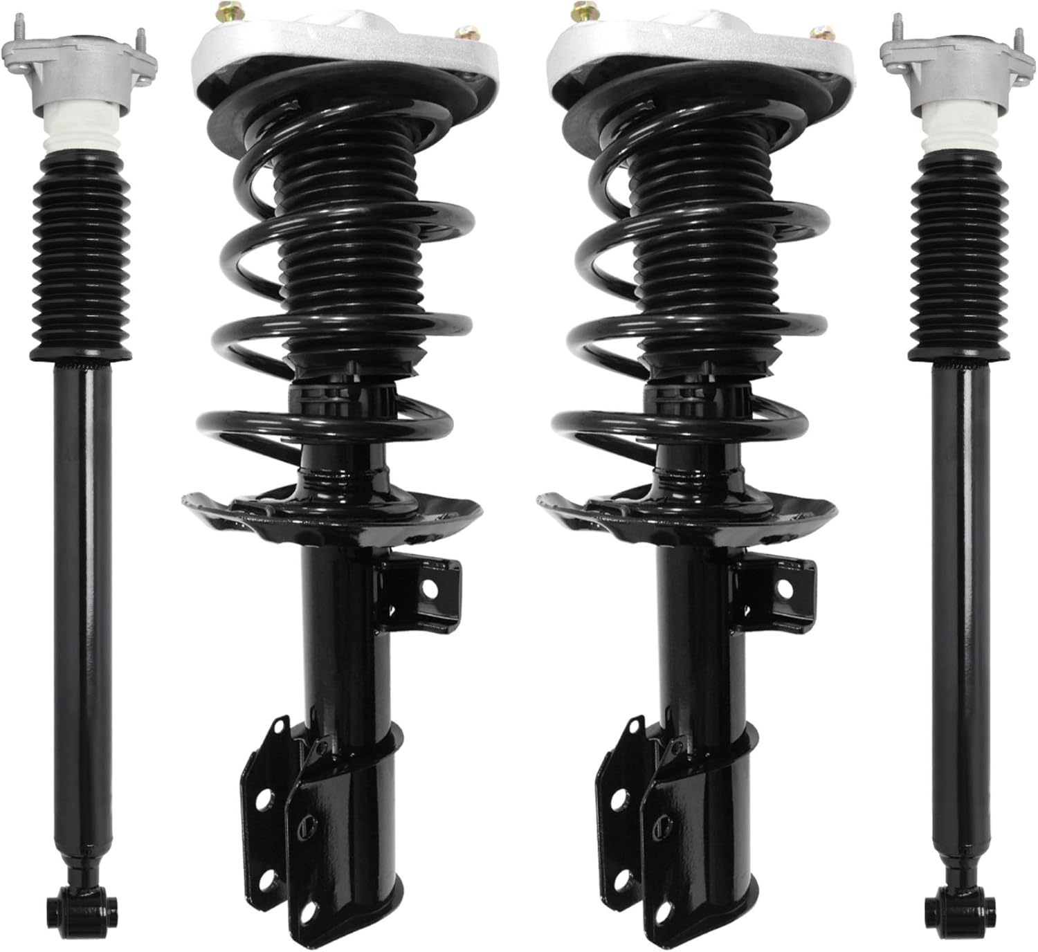 UNITY AUTOMOTIVE 4-11810-254870-001 Front and Rear Replacement Complete Strut Assembly Shock Kit Fits 2014-2016 Mercedes-Benz E250